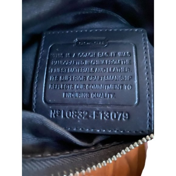 COACH Black Gray Signature Jacquard Convertible Handbag Authentic F13079 - Picture 4 of 6